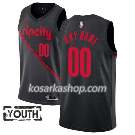 Dres Portland Trail Blazers Prilagođeni Nike 2018-19 City Edition Crna Swingman - Dječji